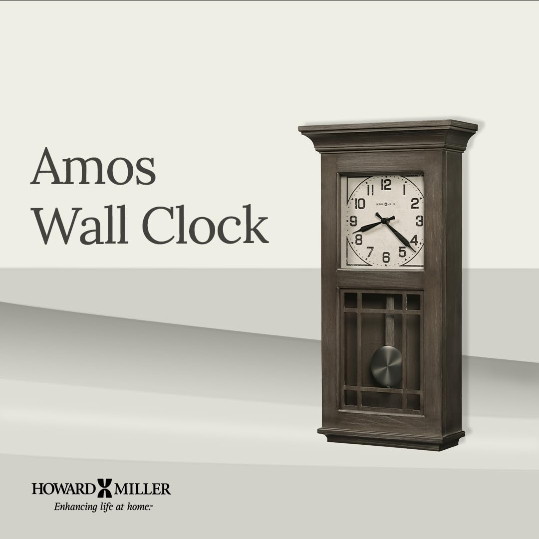 Amazon.com: Howard Miller Amos Wooden Pendulum Wall Clock